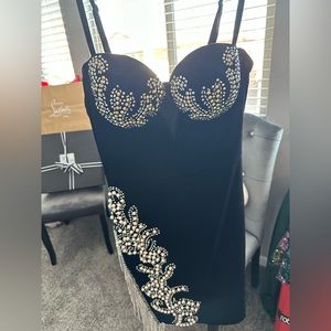 Gorgeous embellished with crystal fringe mini dress, worn once to formal event